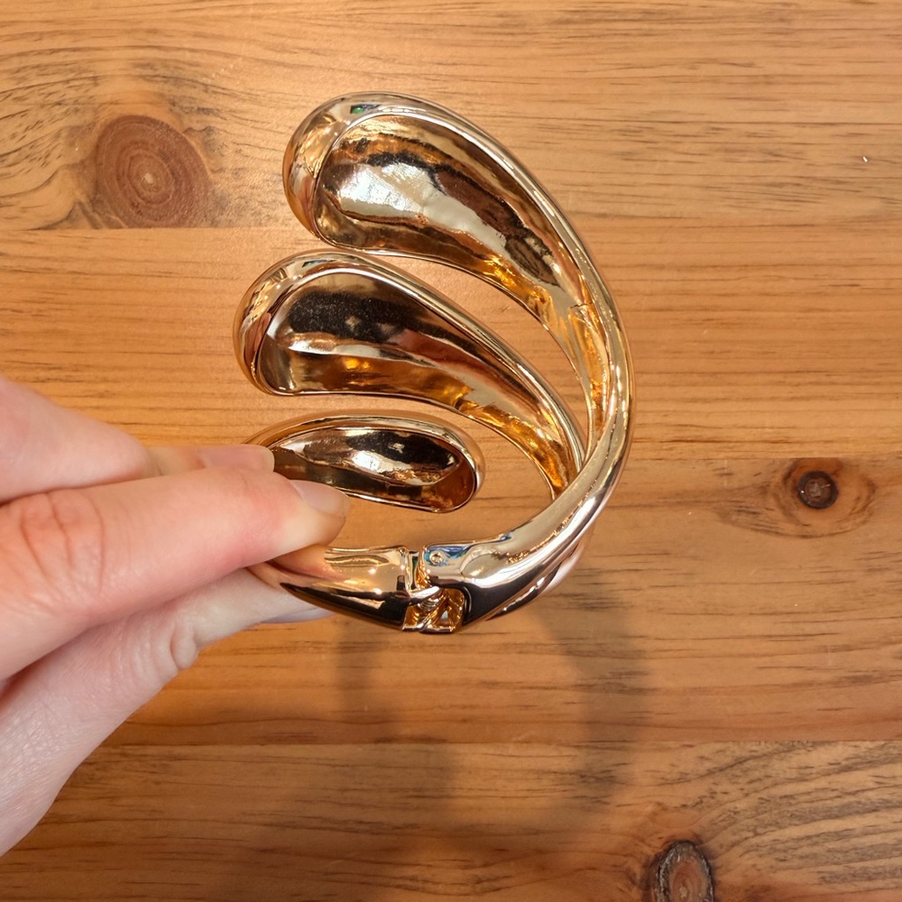 Zara Gold Sculptural Bracelet - Picture 5 of 6